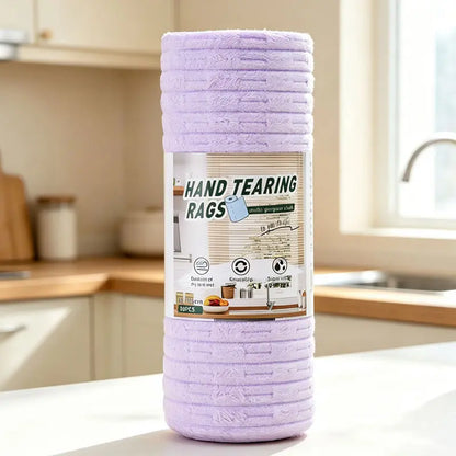 Halemir 20-Pack Tear-Off Reusable Cleaning Cloths – Super Absorbent, Lint-Free & Streak-Free for Kitchen, Glass, Car & More ✨