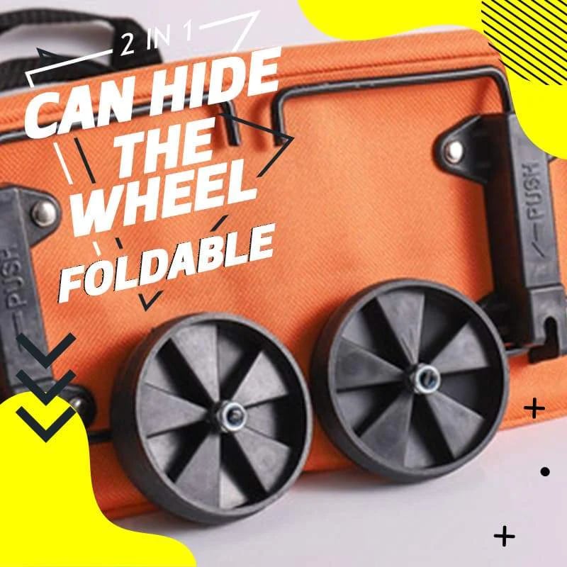 Halemir 2-in-1 Foldable Shopping Trolley Bag with Wheels